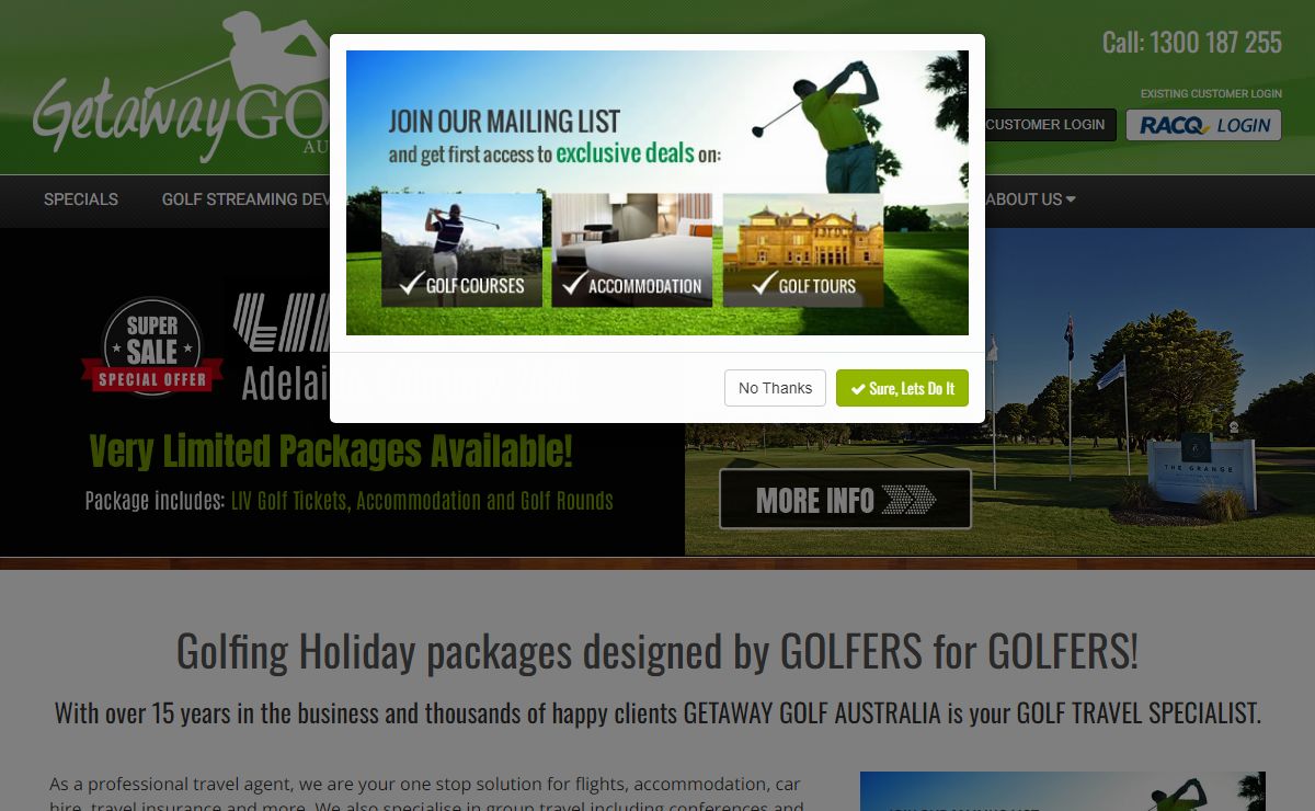 Book Stay and Play Packages, Buy Discount Golf Vouchers with Getaway Golf and Leisure Travel : Getaway Golf and Leisure Travel Specialists
