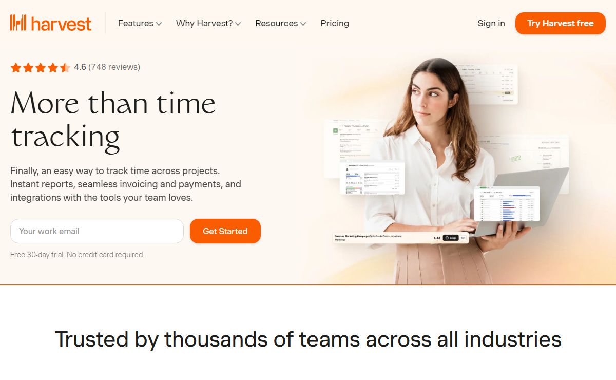 Time Tracking Software With Invoicing | Harvest
