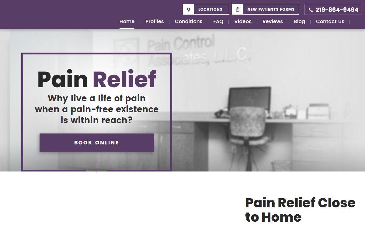 Pain Control Associates, LLC | Pain Relief Center Northwest Indiana | Schererville Pain Management Doctors