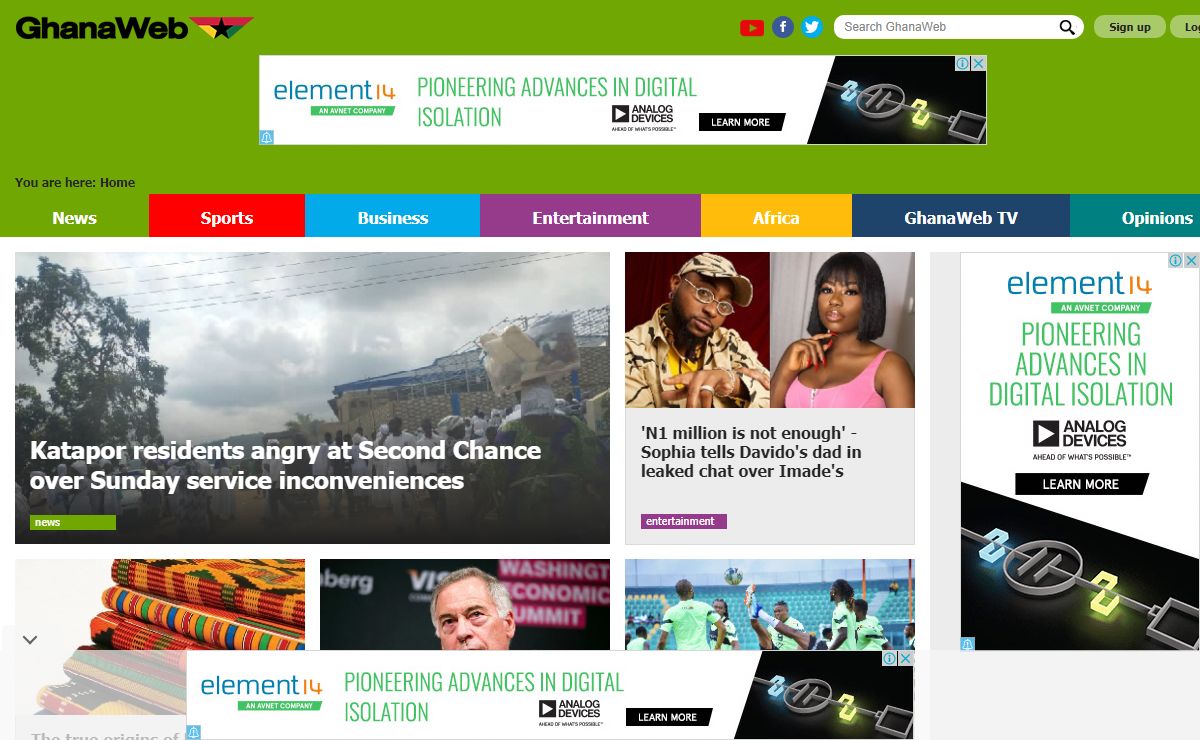 Ghana HomePage, resource for News, Sports, Facts, Opinions, Business and Entertainment