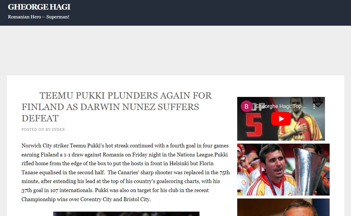 GHEORGE HAGI – Romanian Hero – Superman!