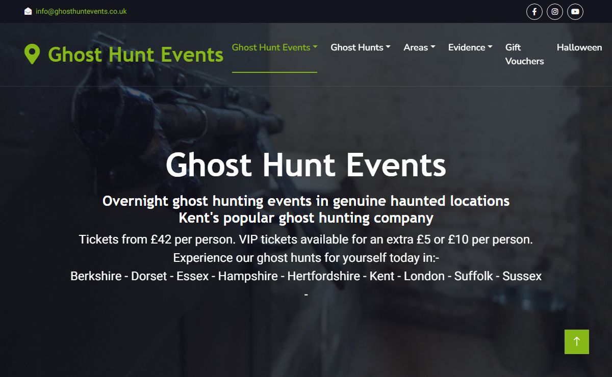 Ghost Hunt Events - Kent's popular Ghost Hunting Company