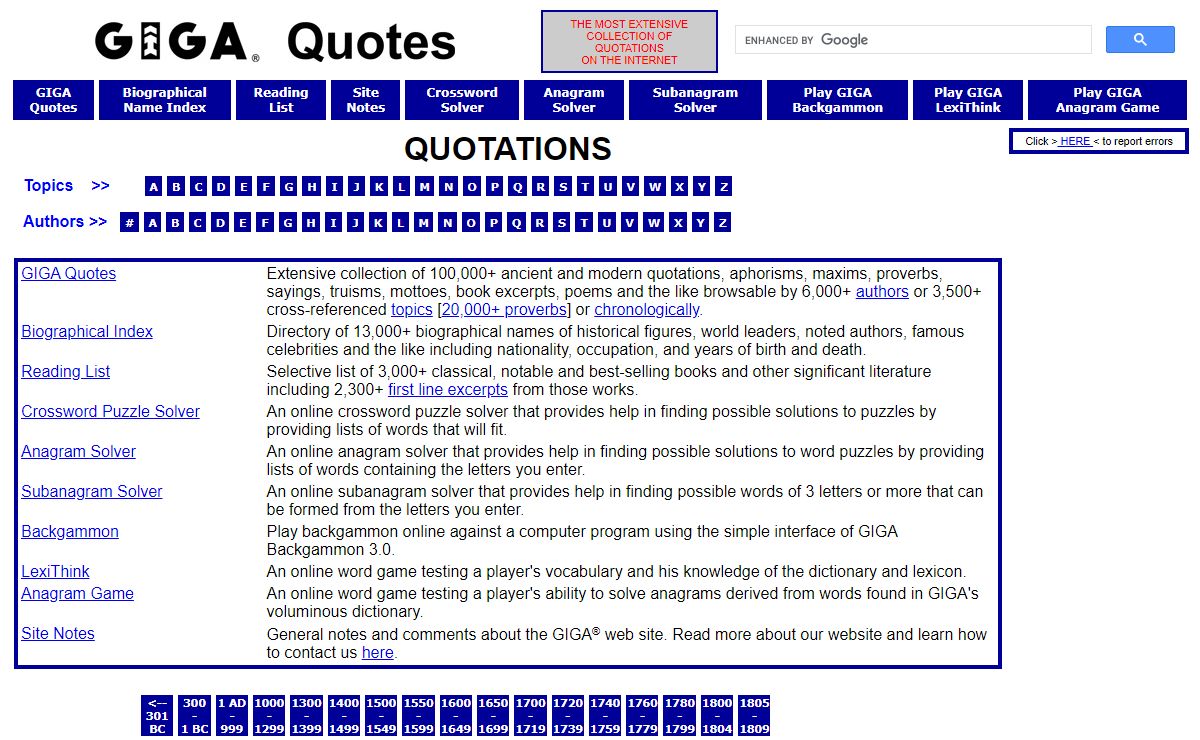 GIGA Home Page
