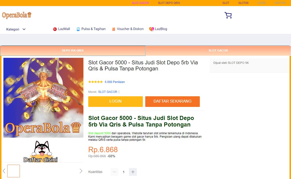 Slot Gacor 5000 - Situs Judi Slot Depo 5rb Via Qris & Pulsa Tanpa Potongan