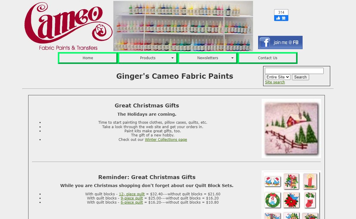 Ginger's Cameo Fabric Paints