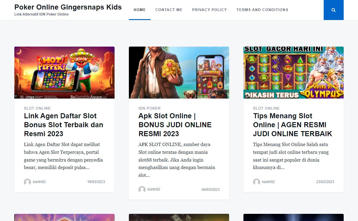 Poker Online Gingersnaps Kids