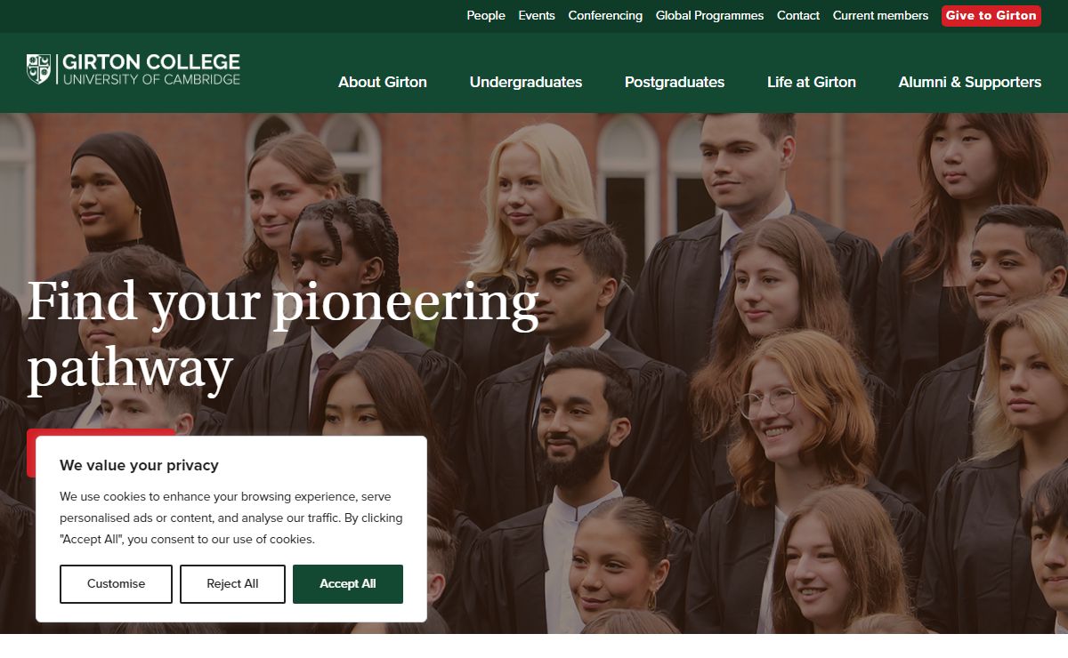 Find your pioneering pathway | Girton College
