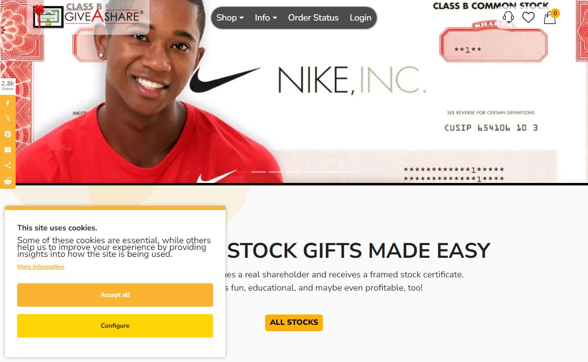 #1 Way To Buy Stock Gifts. Real Stock Ownership + Certificate