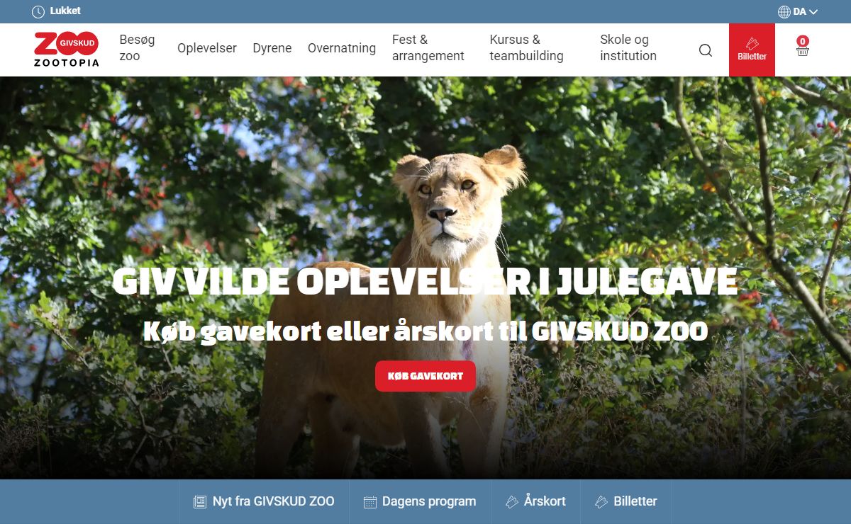 Zoo og dyrepark | Køb billet fra 160,- | GIVSKUD ZOO