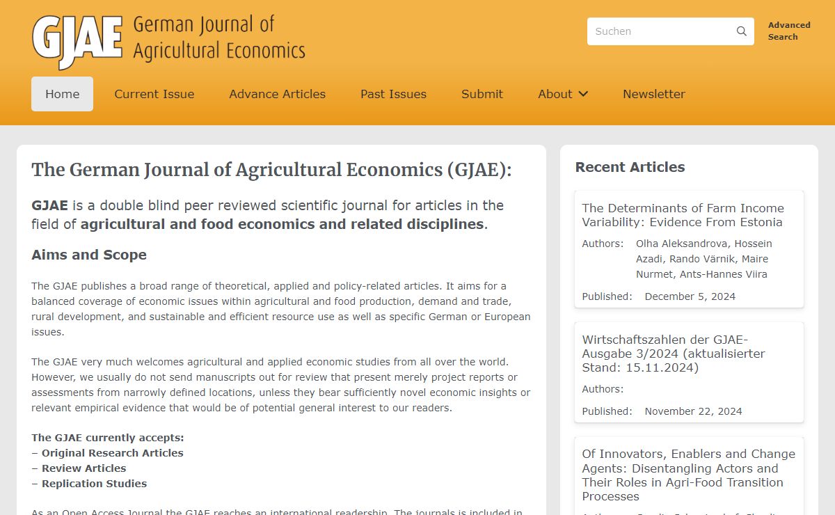 GJAE – German Journal of Agricultural Economics