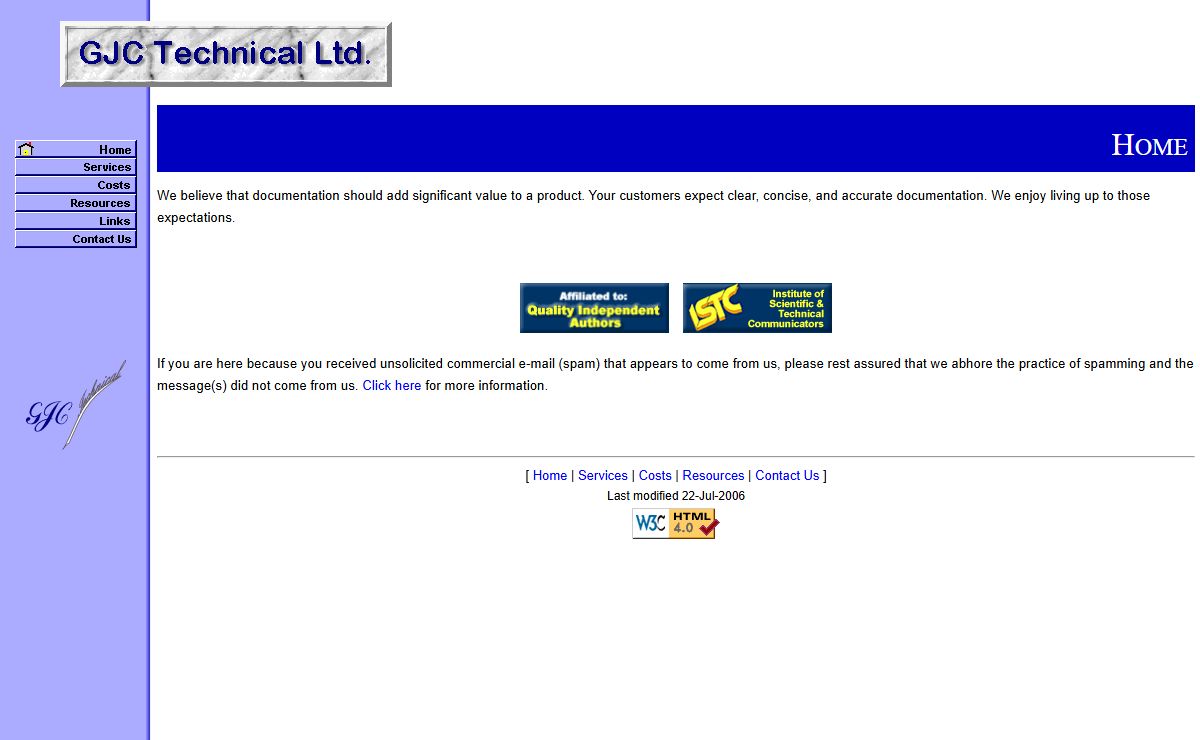 GJC Technical Ltd - Quality, Independent, Technical Writing