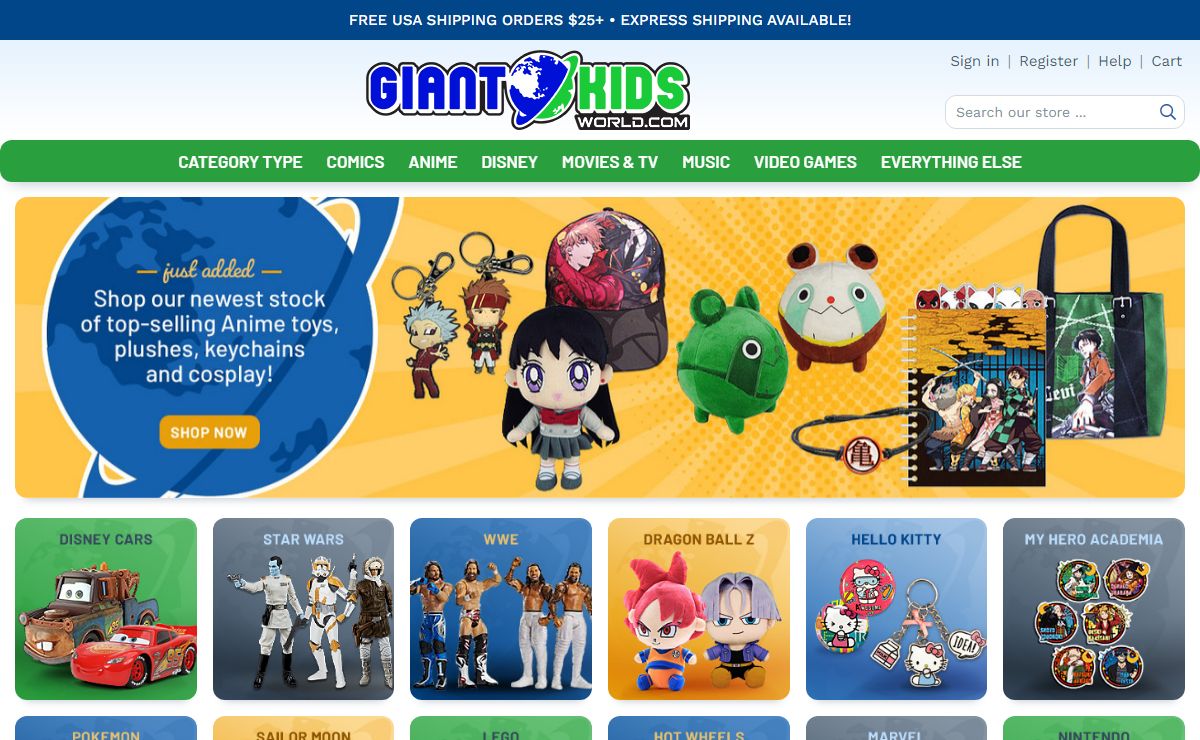 Buy Anime & Video Game Merchandise – Giant Kids World