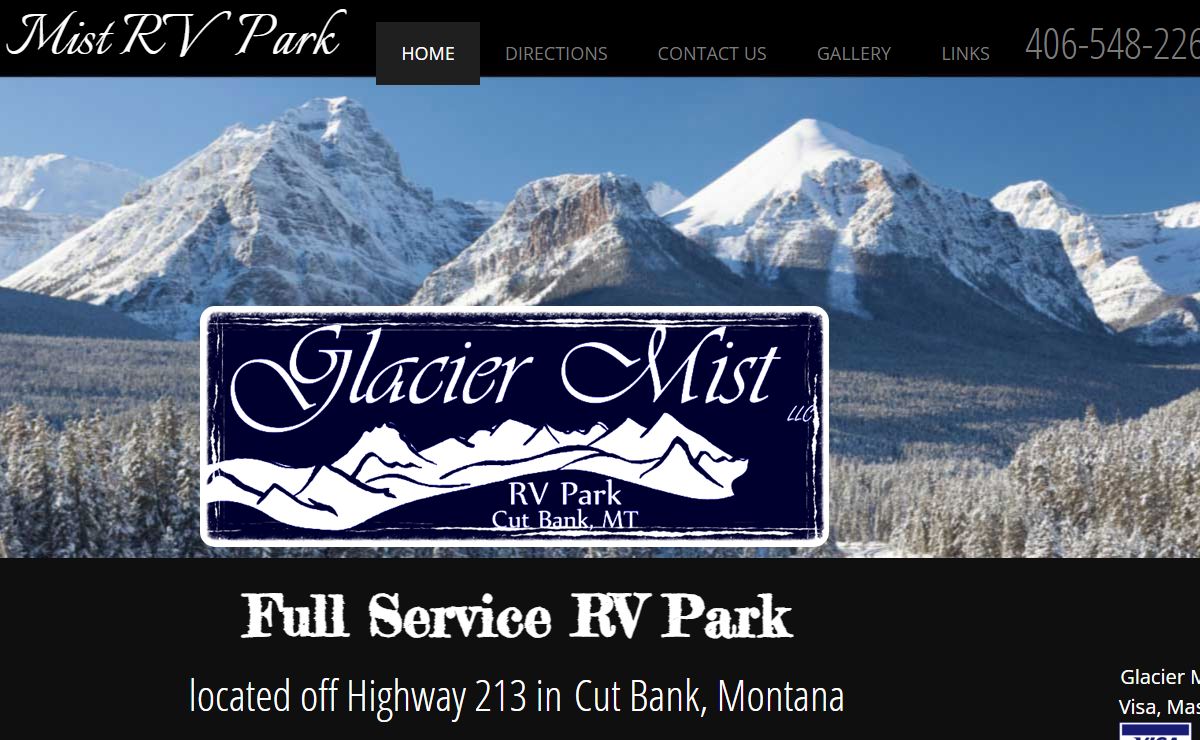 RV Park Cut Bank Montana / Glacier Mist RV Park