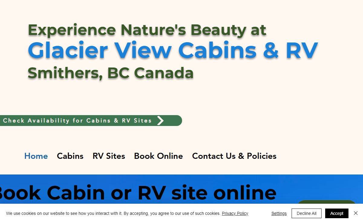 Glacier View Smithers Cabins & RV | Smithers BC | 9028 Nouch Frontage Road, Smithers, BC, Canada