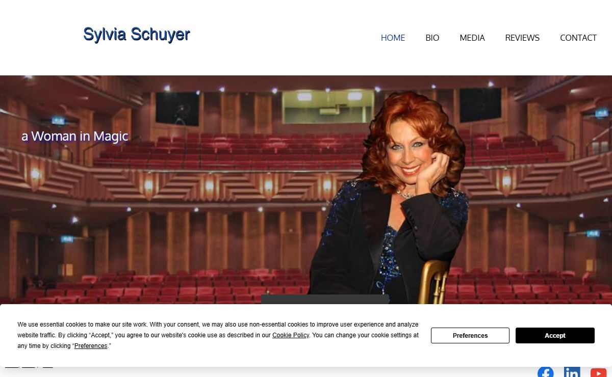 Goochelaar Sylvia Schuyer. Bedrijfs en Privé-feesten.