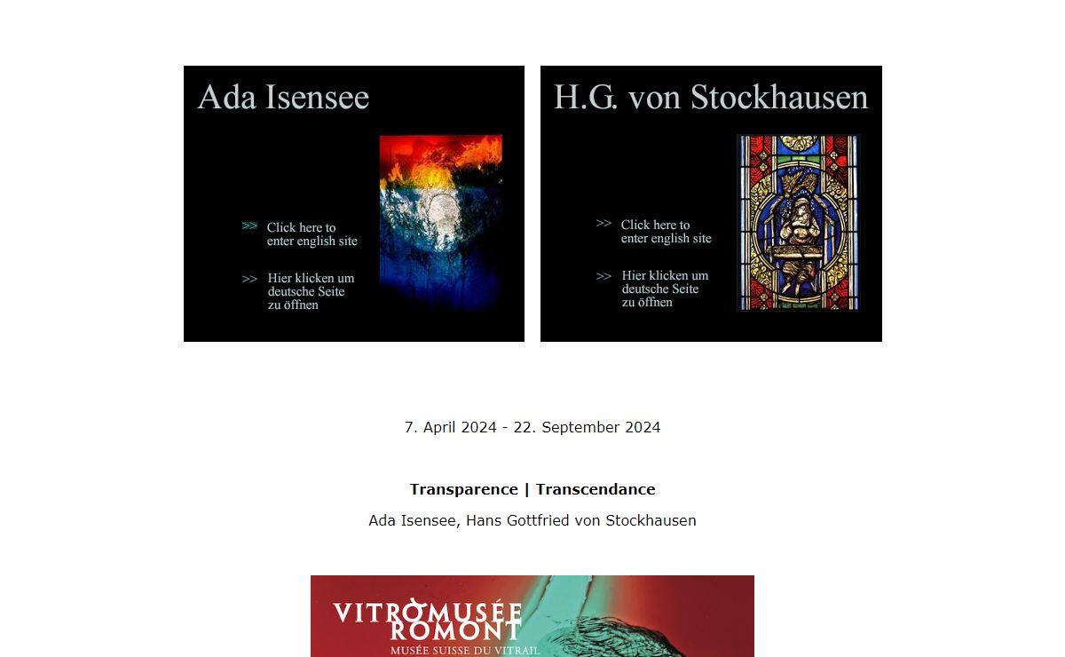 Ada Isensee - Hans Gottfried von Stockhausen - Glasbild, Zeichnung, Radierung