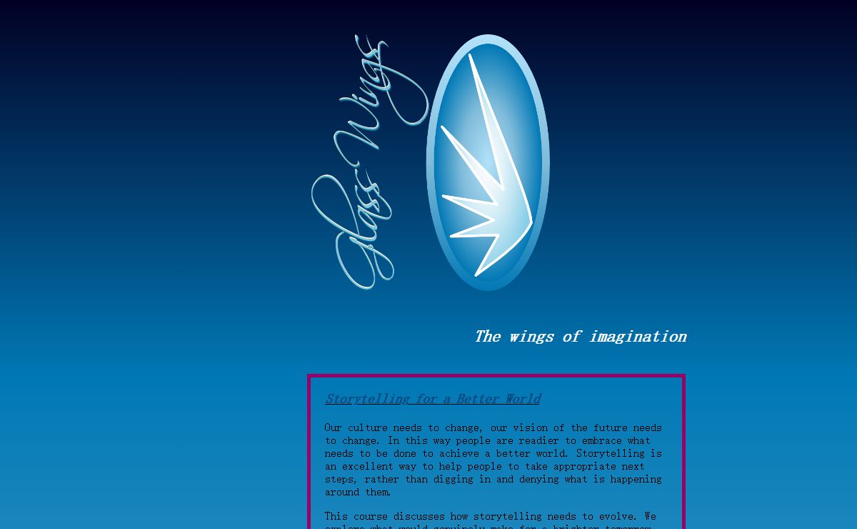 Glass Wings: The Wings of Imagination
