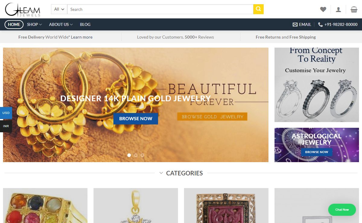 Finest Jewelry online - Gleam Jewels