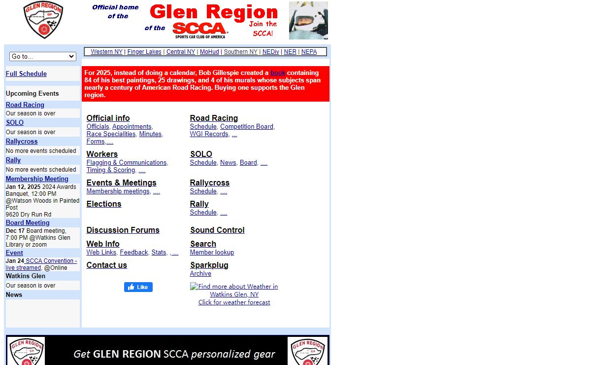 Welcome to the Glen Region of the SCCA