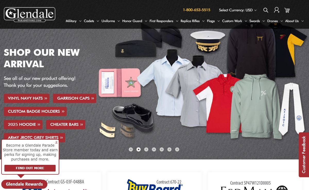Shop Military Gear & Uniforms at the Glendale Parade Store