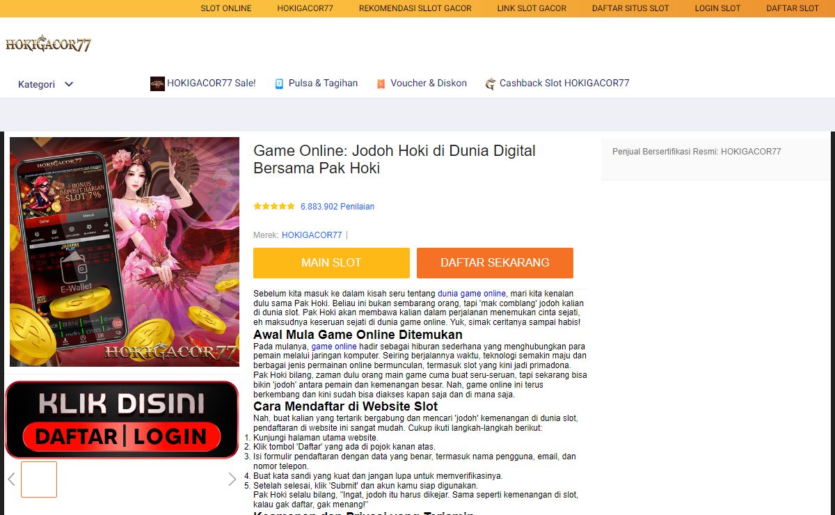Game Online: Jodoh Hoki di Dunia Digital Bersama Pak Hoki