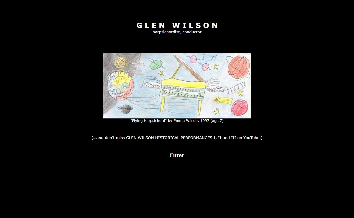 Glen Wilson, harpsichordist and conductor