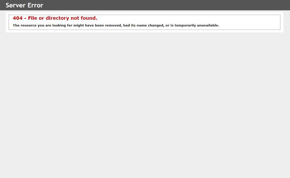 404 - File or directory not found.