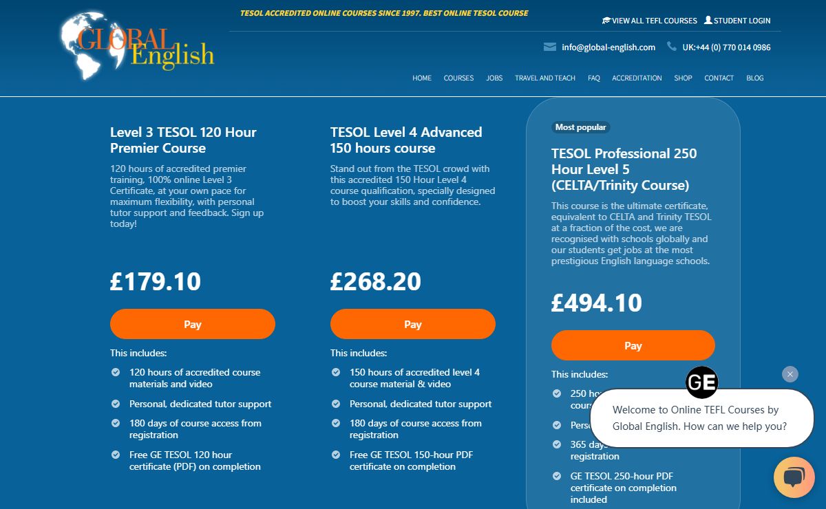 Accredited Online TESOL & TEFL Courses | Global English TESOL