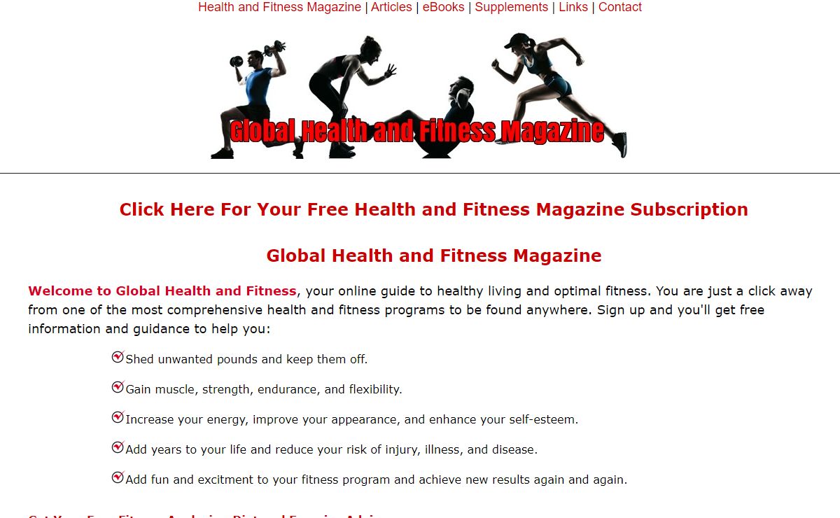 Free Health and Fitness Magazine | Global Fitness