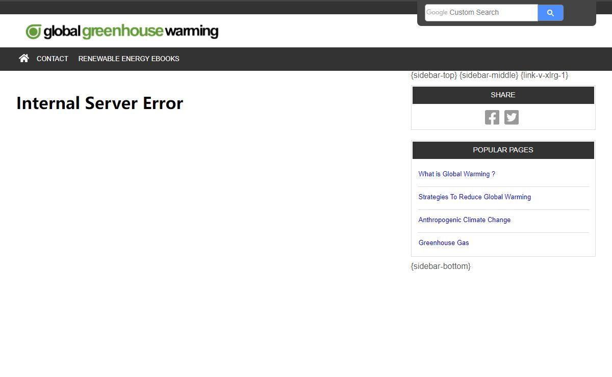 500 Internal Server Error