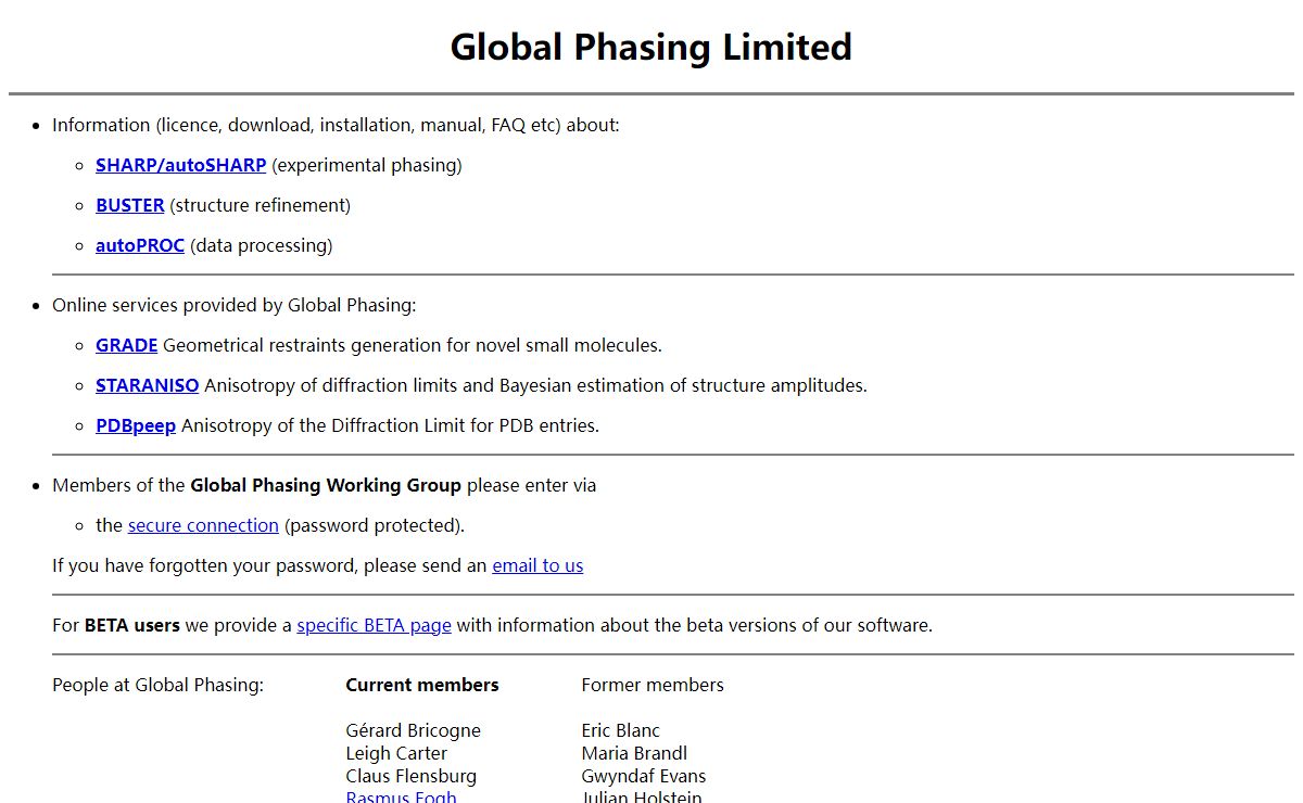 Welcome to Global Phasing Limited