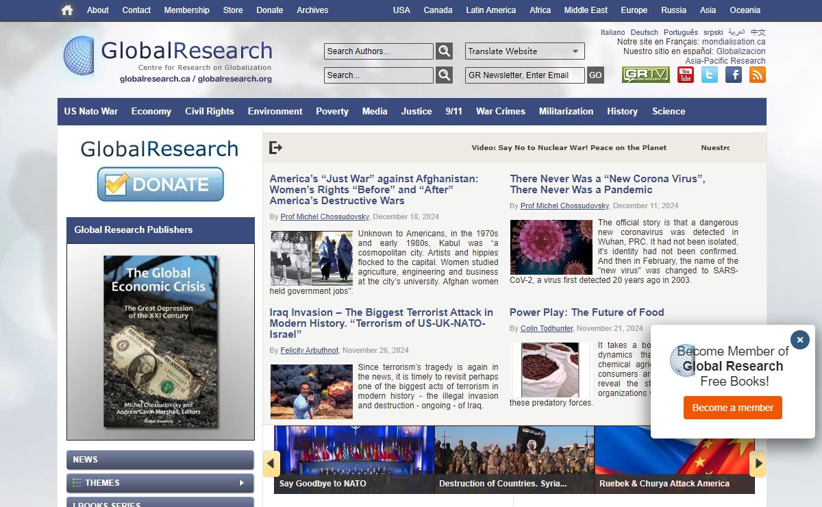 Home - Global ResearchGlobal Research - Centre for Research on Globalization