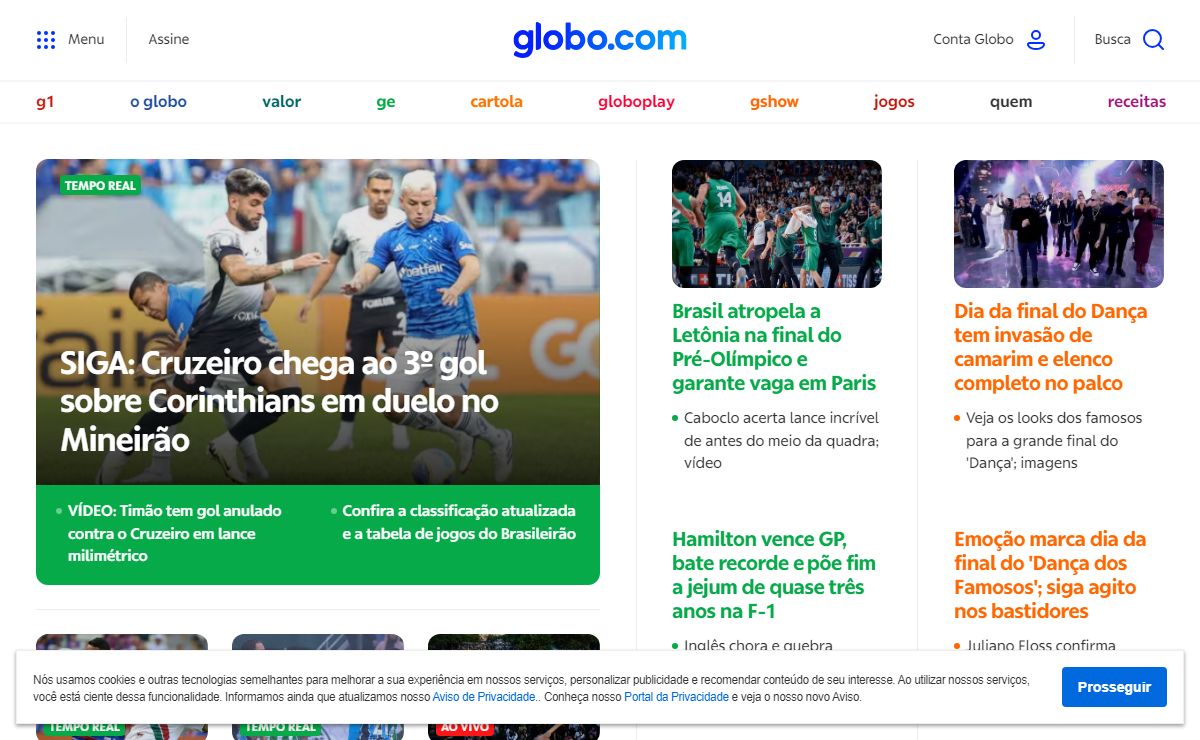globo.com - Absolutamente tudo sobre notícias, esportes e entretenimento