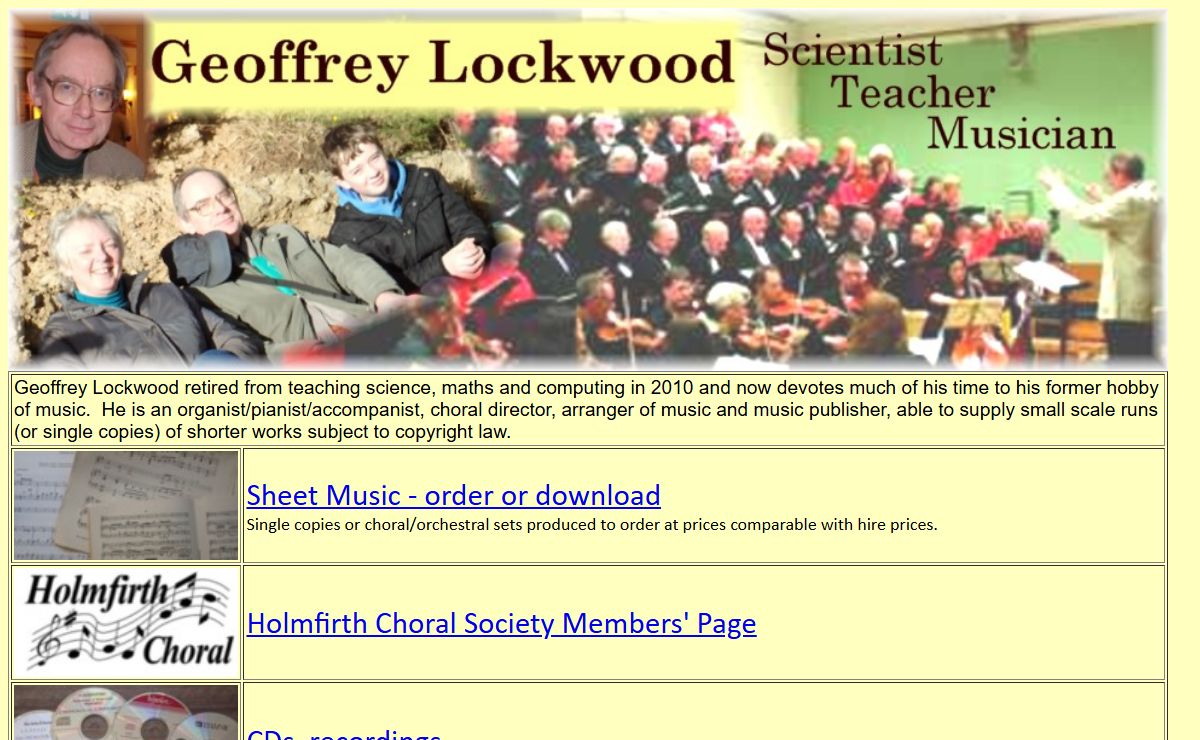 Welcome to Geoffrey Lockwood's web pages