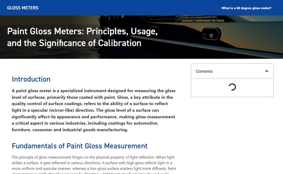 Using a paint gloss meter used to measure surface coatings - Gloss Meters