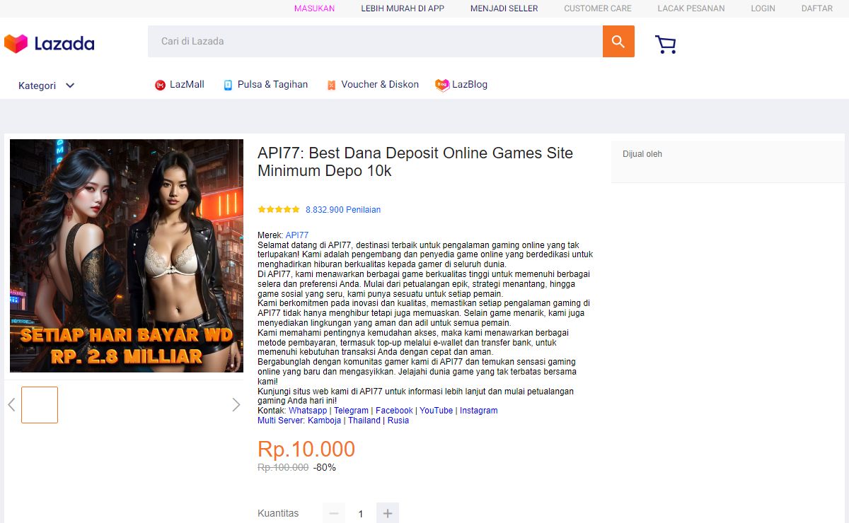 API77: Best Dana Deposit Online Games Site Minimum Depo 10k