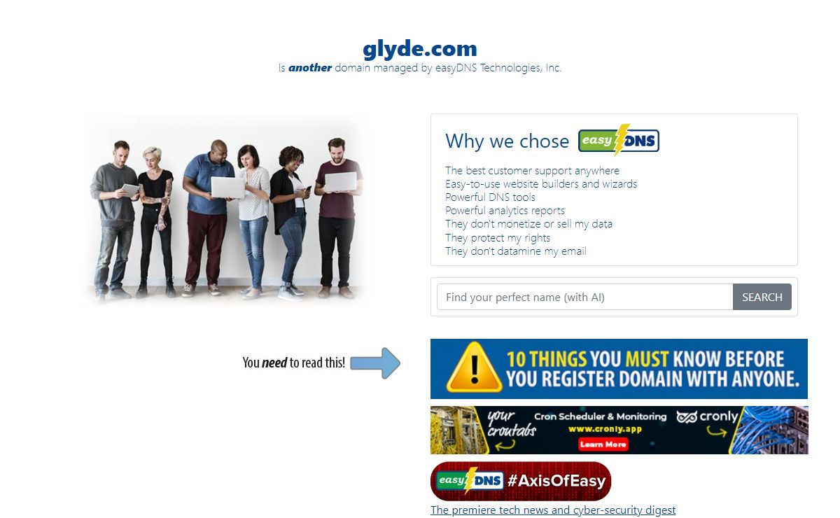 Parked Page for: glyde.com