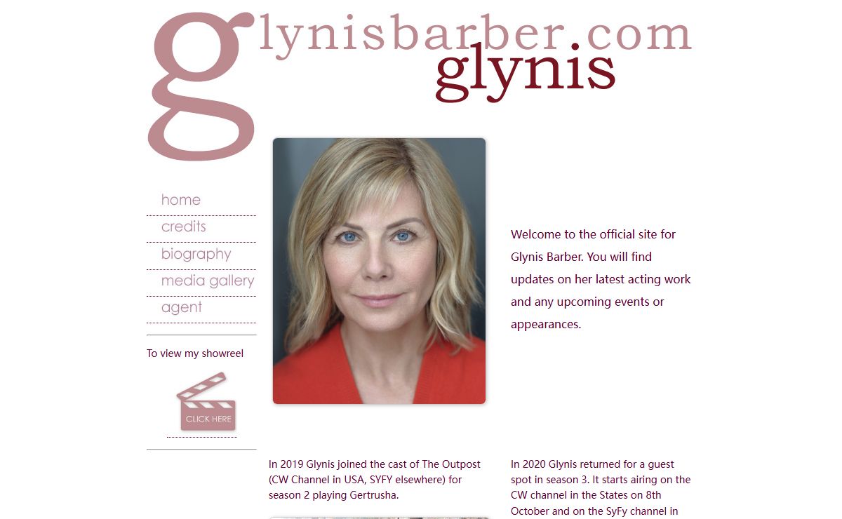 The Official Website of Actress Glynis Barber