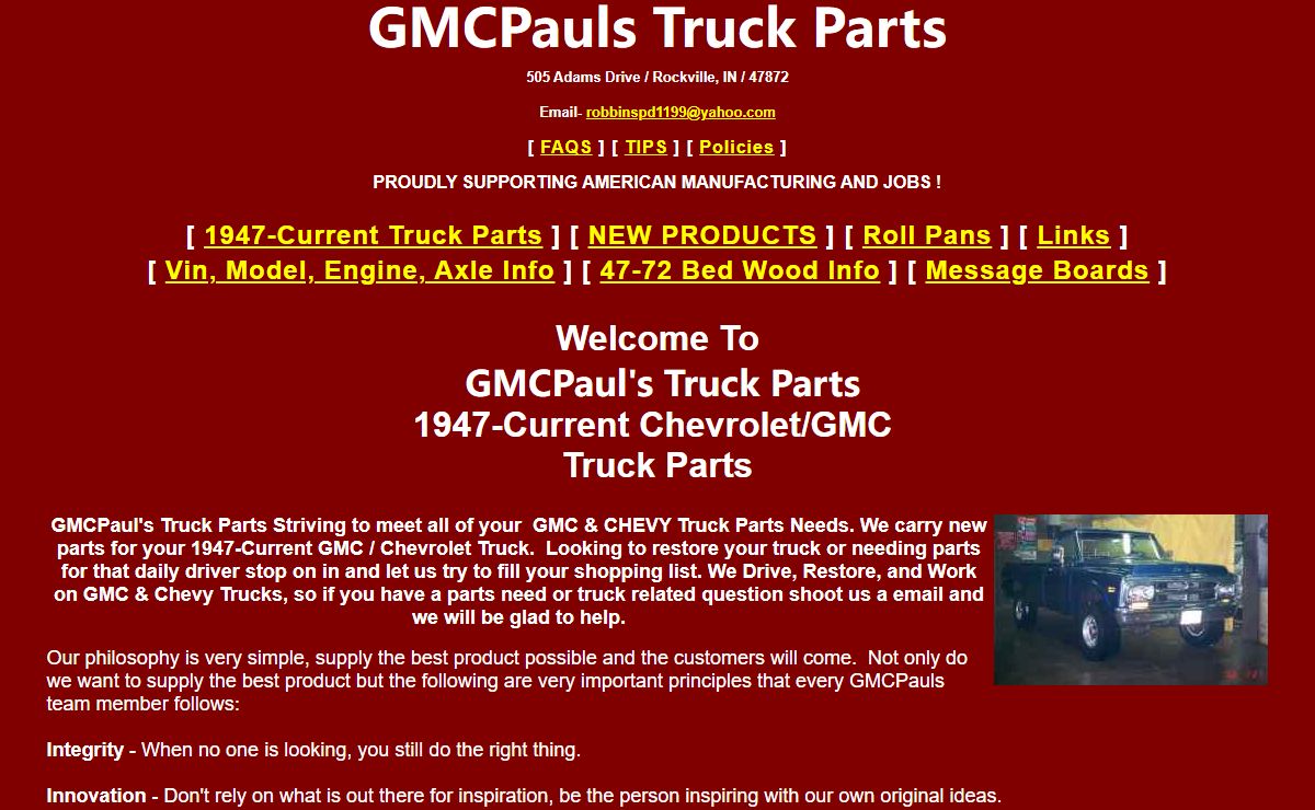 GMCPauls Truck Parts