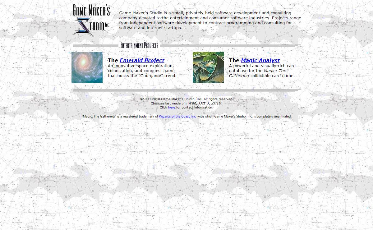 Game Maker's Studio: Home Page