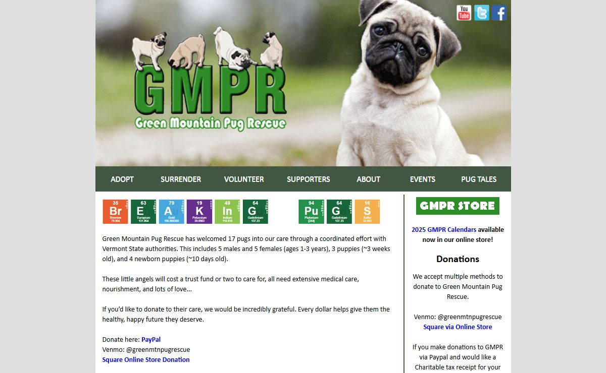 Green Mountain Pug Rescue