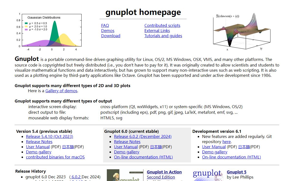 gnuplot homepage