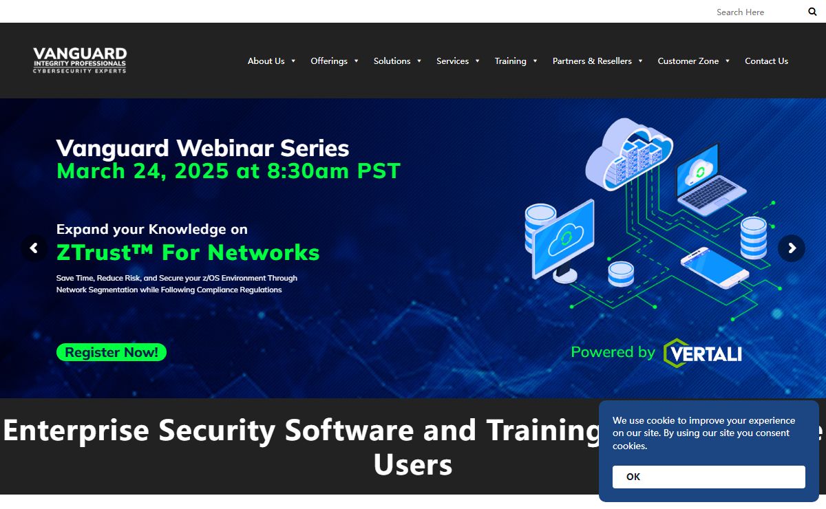 Vanguard Integrity Professionals | z/OS Mainframe Software, Cybersecurity, Information Security Solutions