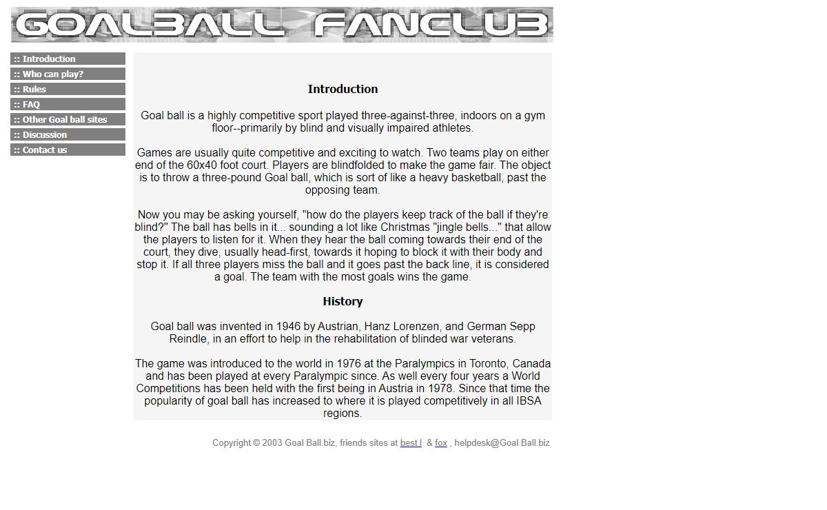Goal ball fanclub