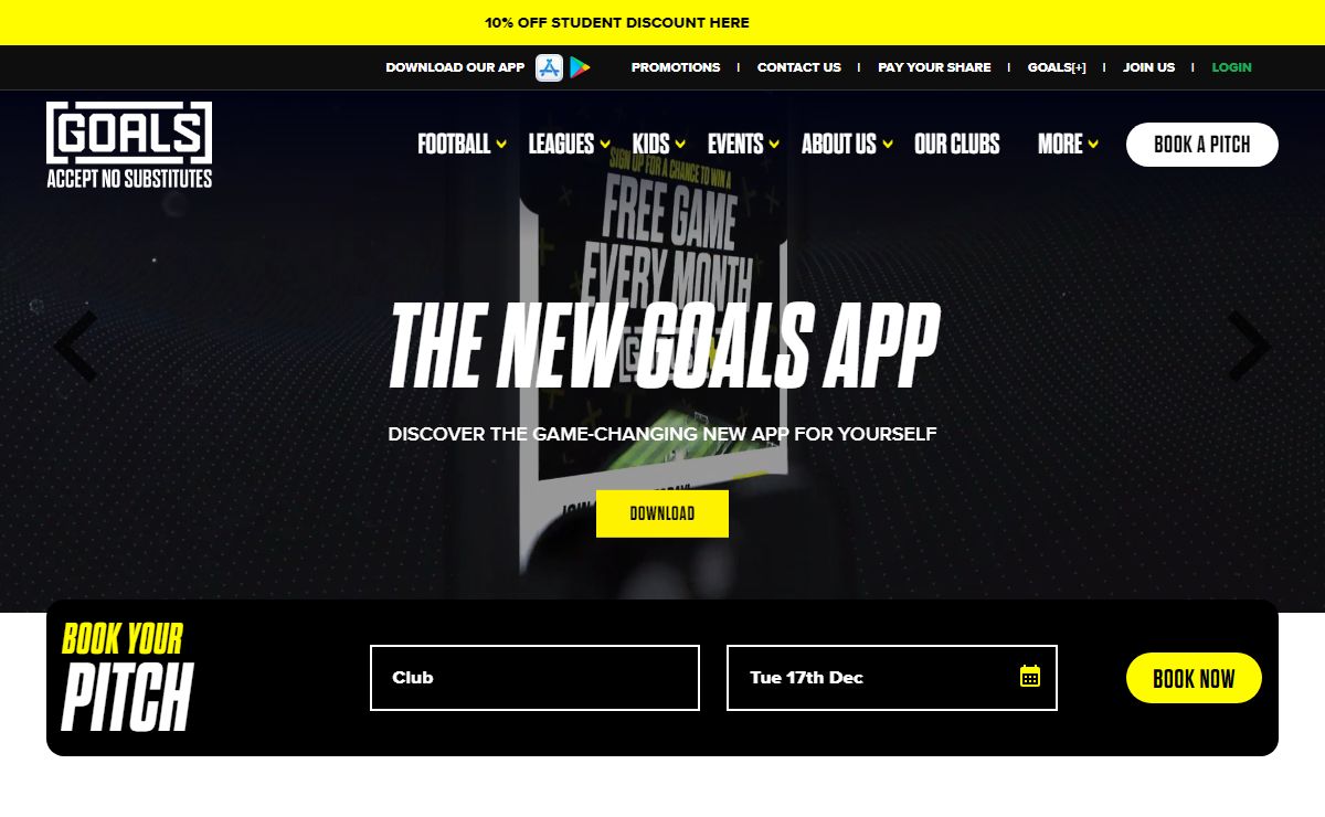 GOALS 5-a-side Football, Leagues & Tournaments