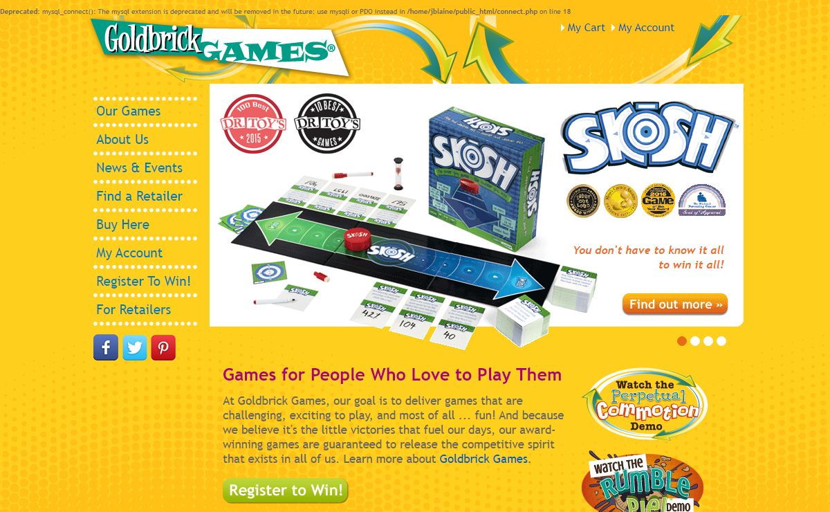 Welcome to Goldbrick Games