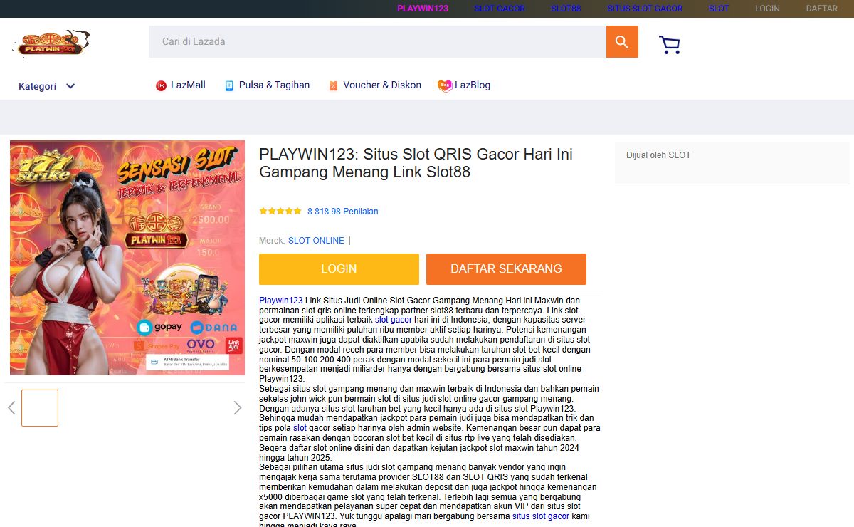 PLAYWIN123: Situs Slot QRIS Gacor Hari Ini Gampang Menang Link Slot88