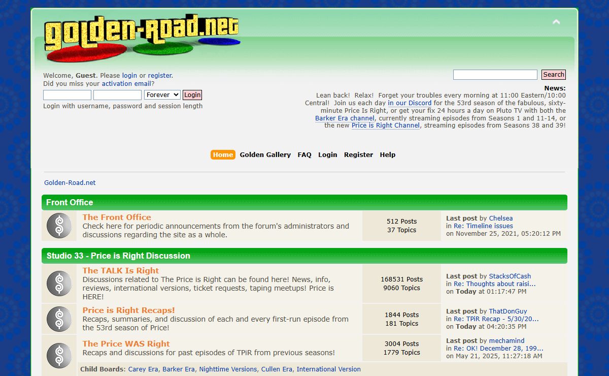 Golden-Road.net - Index