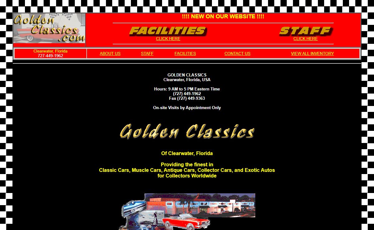 Florida Classic Cars, Muscle Cars, Antique Cars, Florida Collector Cars, Foreign Automobiles, Performance Automobiles, Trucks, and Exotic Autos, available from Golden Classics of Clearwater Florida