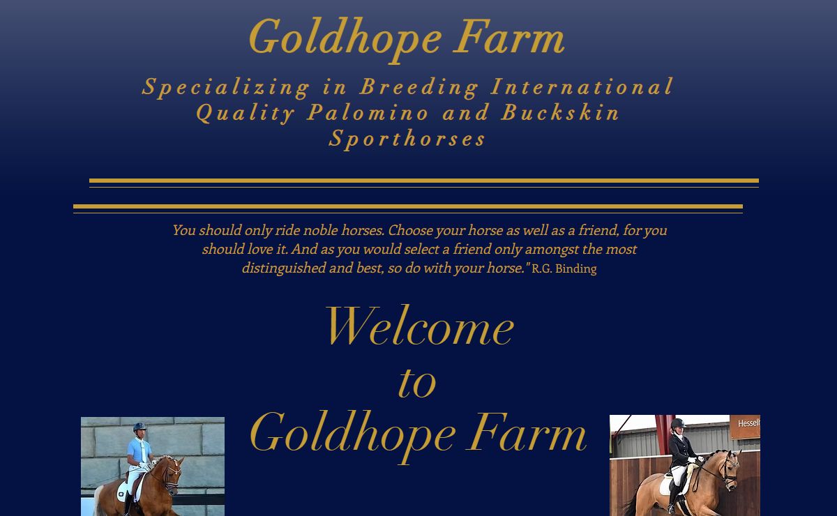 Welcome to Goldhope Farm | Mysite